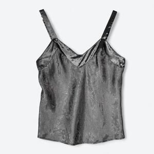 VTG 90s‎ Y2K Jaquard Satin Bias Cut Lingerie Tank Top Women's S